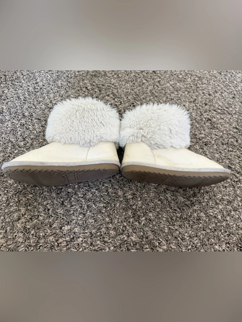 Gymboree Cozy Faux-Fur Cuff Winter Ankle Boots - Cream